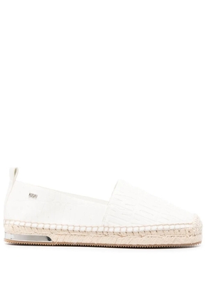DKNY logo-plaque slip-on espadrilles - White