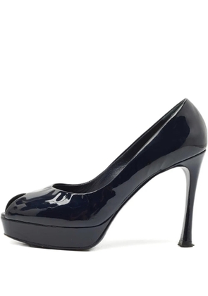 Saint Laurent Pre-Owned peep-toe platform pumps - Blue