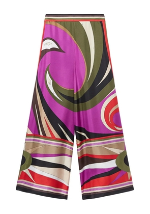 PUCCI printed silk trousers - Purple