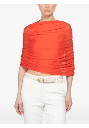 Brandon Maxwell ruched-detail top - Orange