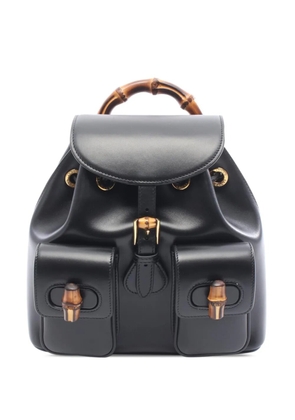Gucci Pre-Owned 2016-2026 Calfskin Bamboo backpack - Black