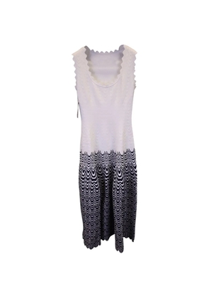 Alaïa Pre-Owned scalloped knitted dress - White