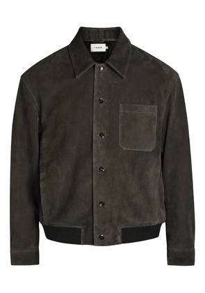 FRAME pocket suede bomber jacket - Grey