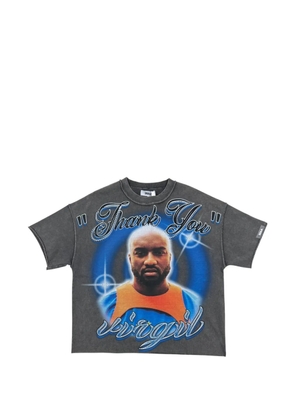 duaa Thank You graphic T-shirt - Grey