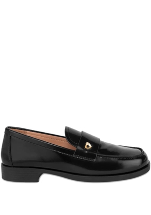 Love Moschino heart detail loafers - Black