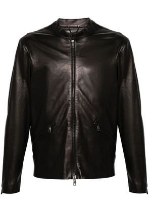 Giorgio Brato zip-up leather jacket - Black