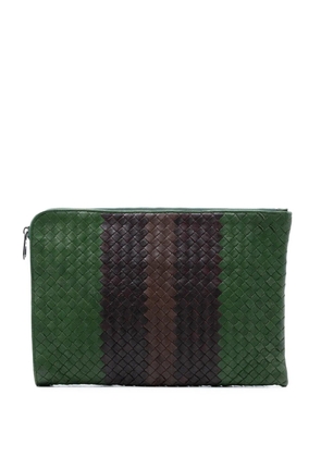 Bottega Veneta Pre-Owned 2012-2025 Tricolor Nappa Intrecciato clutch bag - Green