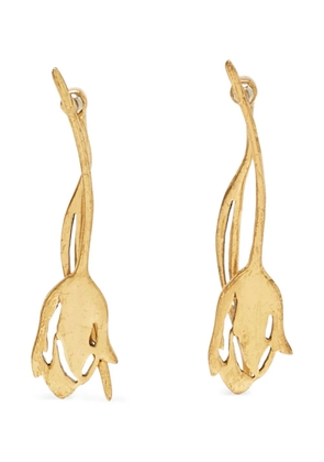 Oscar de la Renta Pre-Owned flower-detail earrings - Gold