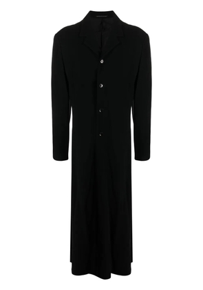 Yohji Yamamoto notched-lapels single-breasted coat - Black