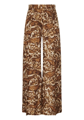 Rosetta Getty pleat front straight-leg trousers - Brown