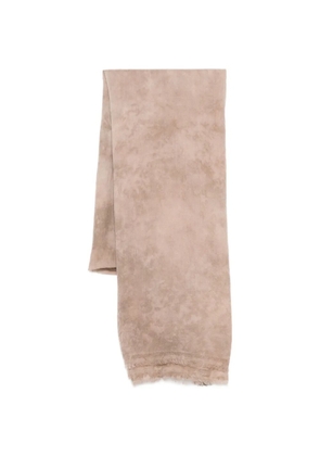 Avant Toi frayed-edges scarf - Neutrals