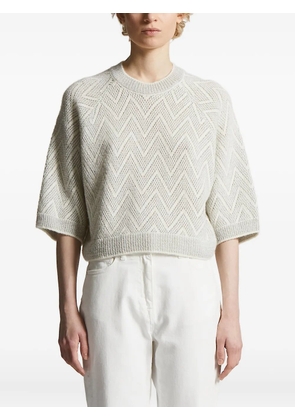 Peserico chevron-pattern sweater - White