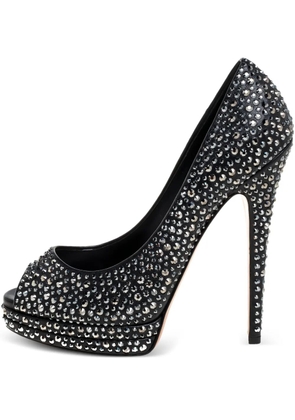 Casadei Vintage Pre-owned 140mm crystal-embellished pumps - Black
