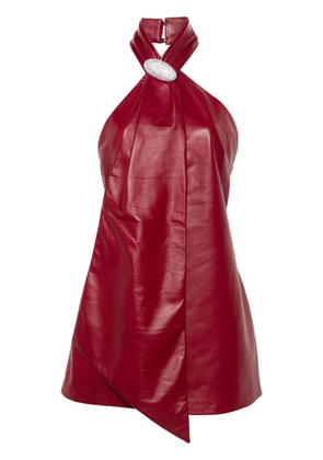 Giuseppe Di Morabito pleated-detail mini dress - Red