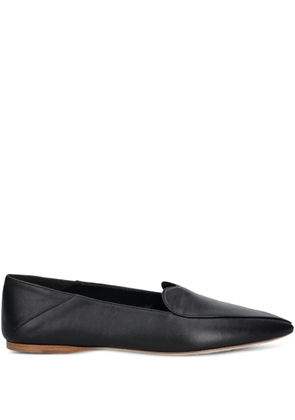 Fiorucci Heart pointed-toe leather loafers - Black