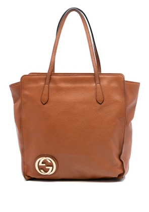 Gucci Pre-Owned 2016-2025 Dollar Calf Interlocking G tote bag - Brown