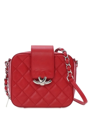CHANEL Pre-Owned 2017-2018 Mini Quilted Caviar CC Box Camera Bag crossbody bag - Red