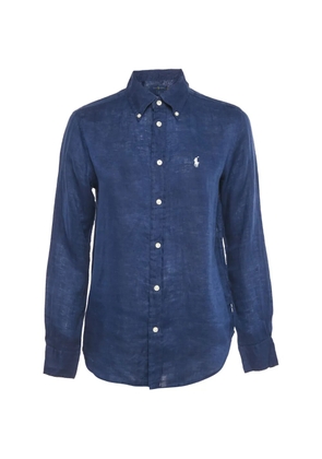 Polo Ralph Lauren Vintage linen button blouse - Blue