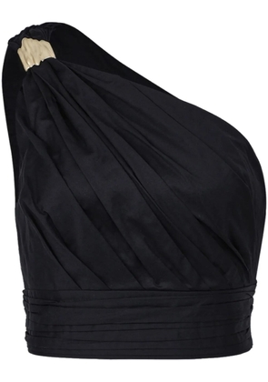 Aje Clarity one-shoulder crop top - Black