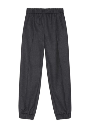 GANNI elasticated-waistband trousers - Grey