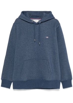 Gant embroidered-logo hoodie - Blue