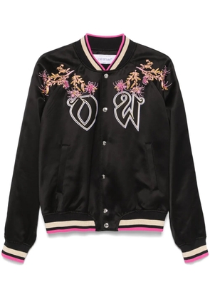Off-White eagle-embroidered bomber jacket - Black