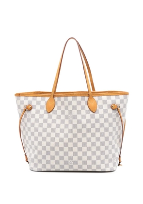 Louis Vuitton Pre-Owned 2014 Damier Azur Neverfull MM tote bag - White