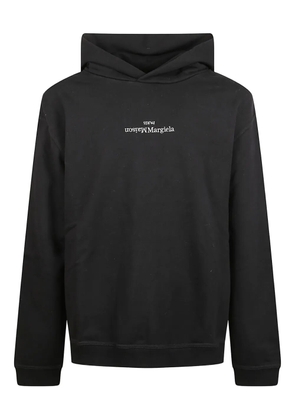 Maison Margiela logo-embroidered hoodie - Black