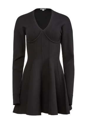 Fleur Du Mal flared corset V-neck mini dress - Black