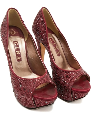 Gina crystal sandals - Red