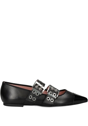 Pretty Ballerinas buckle eyelet ballet flats - Black