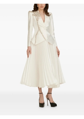 ARAFTU embellished pleated-skirt suit - White