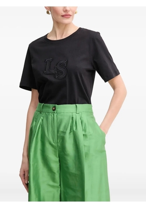 LUISA SPAGNOLI embroidered-logo T-shirt - Black