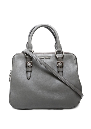 Miu Miu Pre-Owned 2000-2020 logo-lettering handbag - Grey