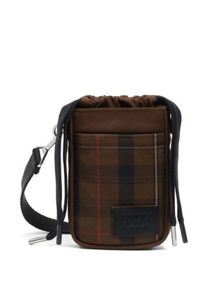 Bimba y Lola plaid drawstring phone bag - Brown