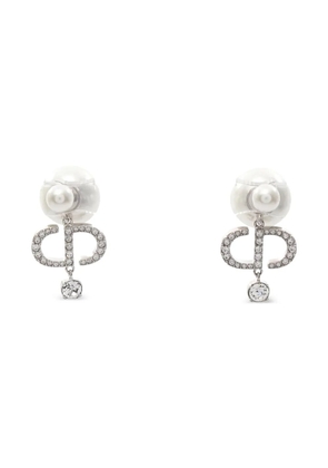 Christian Dior Pre-Owned 20s Tribales rhinestone earrings - Silver