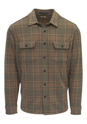 FAHERTY flap-pocket checked shirt - Green