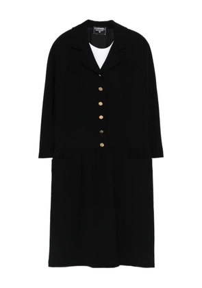 CHANEL Pre-Owned 2000s button evening midi dress - Black