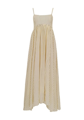 AZEEZA Rachel polka-dot midi dress - Neutrals