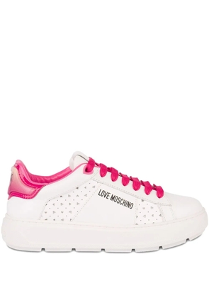 Love Moschino logo-detail sneakers - White