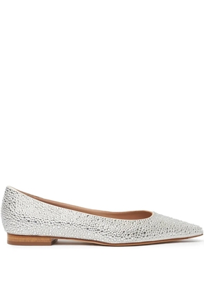 Scarosso embellished ballerinas - White