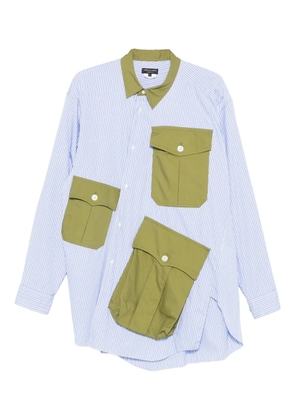 Comme des Garçons Homme Plus panelled shirt - Blue
