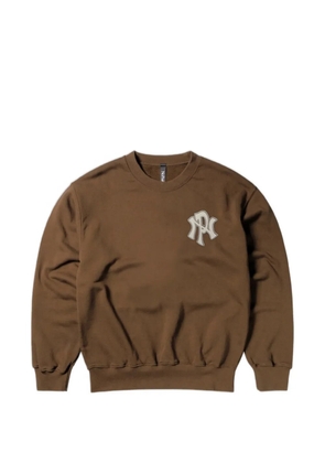 NO PROBLEMO embroidered-NYP crew-neck sweatshirt - Brown
