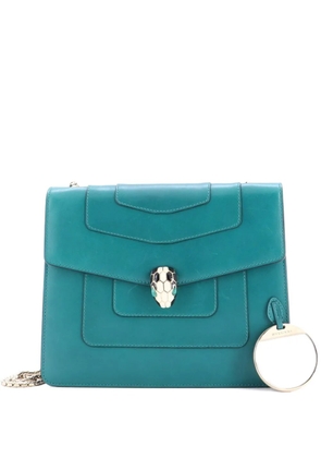 Bvlgari Pre-Owned Serpenti Forever Square Leather Medium shoulder bag - Green