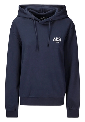 A.P.C. logo-embroidered hoodie - Blue