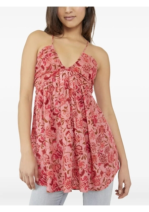 Free People floral-print V-neck top - Pink