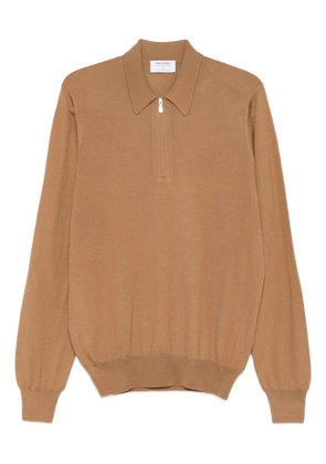 Gran Sasso half-zip polo sweater - Brown