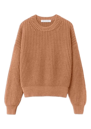 Iris Von Arnim balloon-sleeve knitted sweater - Brown