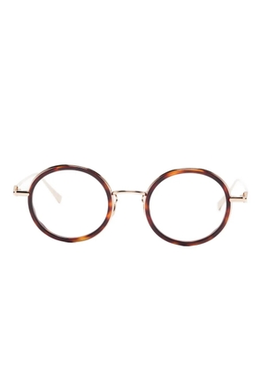 Megane and Me round-frame glasses - Gold