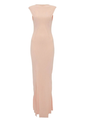 Victoria Beckham pleat-detailing sleeveless maxi dress - Pink